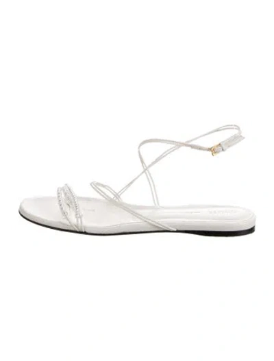 Pre-owned Khaite Leather Sandals In White