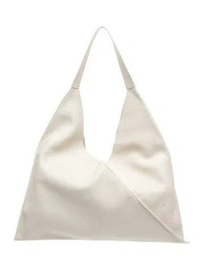 Pre-owned Khaite Leather Sara Tote In Neutral