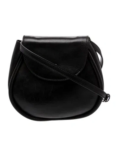 Pre-owned Khaite Leather Shoulder Bag In Black