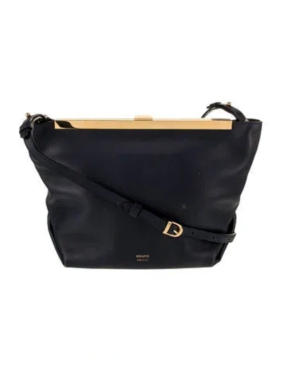 Pre-owned Khaite Leather Shoulder Bag In Blue