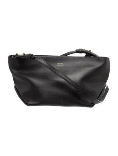 Pre-owned Khaite Leather Shoulder Bag In Gray