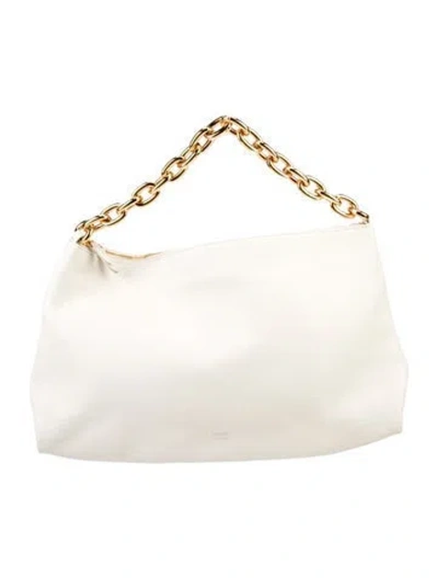 Pre-owned Khaite Leather Shoulder Bag In Neutral