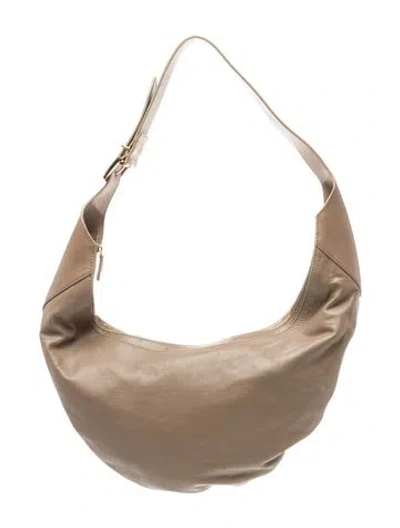 Pre-owned Khaite Leather Shoulder Bag In Neutral
