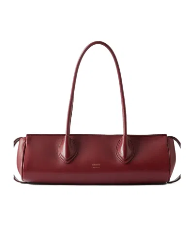 Khaite Leather Shoulder Bag In Red