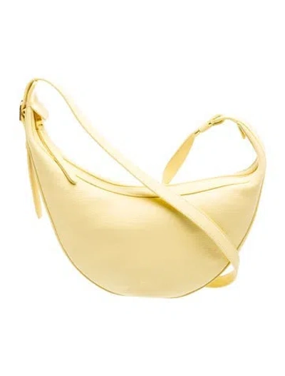 Pre-owned Khaite Leather Shoulder Bag In Yellow