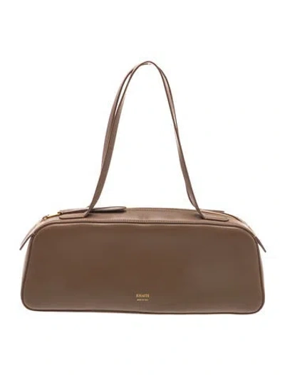 Pre-owned Khaite Leather Simona Shoulder Bag Small In Brown
