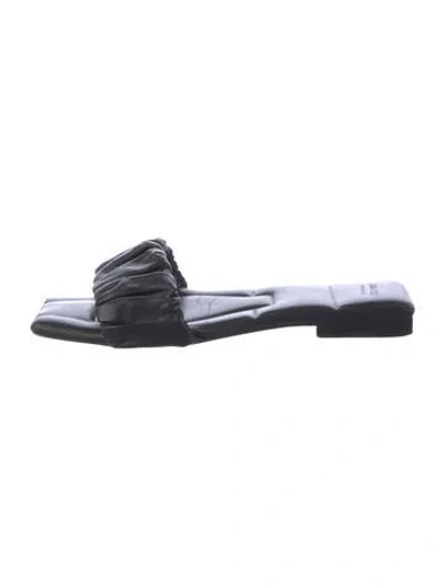 Pre-owned Khaite Leather Slides In Black