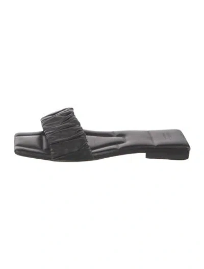 Pre-owned Khaite Leather Slides In Black