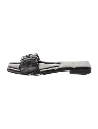 Pre-owned Khaite Leather Slides In Black