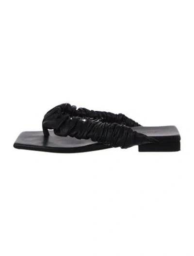Pre-owned Khaite Leather Slides In Black