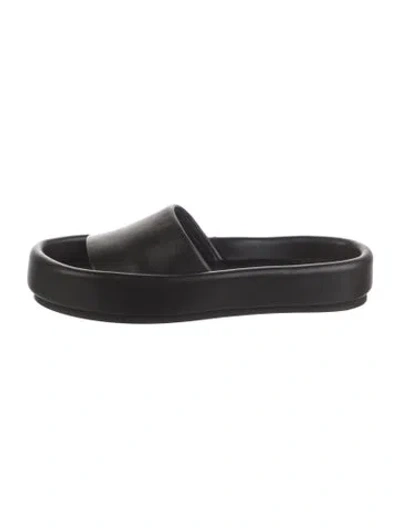 Pre-owned Khaite Leather Slides In Black