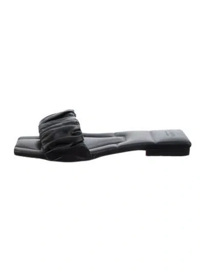 Pre-owned Khaite Leather Slides In Black