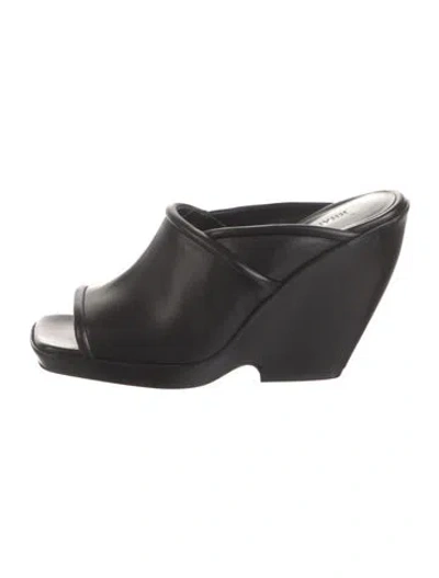 Pre-owned Khaite Leather Slides In Black
