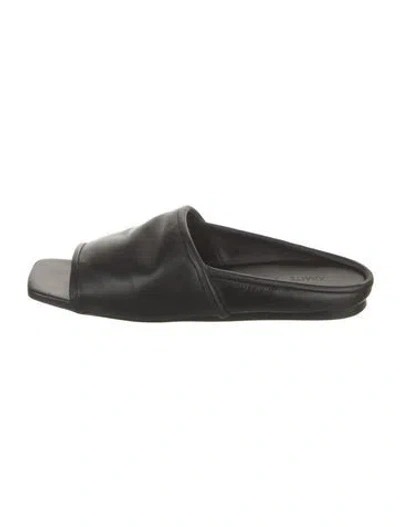 Pre-owned Khaite Leather Slides In Black