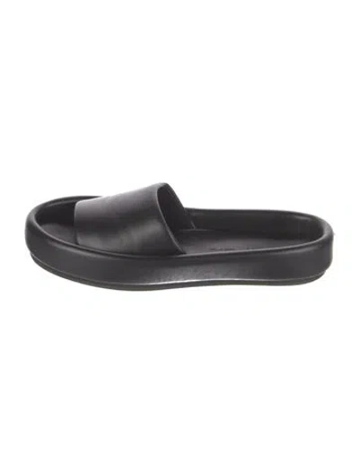 Pre-owned Khaite Leather Slides In Black