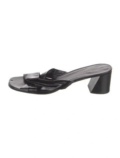 Pre-owned Khaite Leather Slides In Black