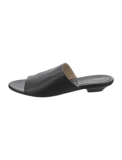 Pre-owned Khaite Leather Slides In Black