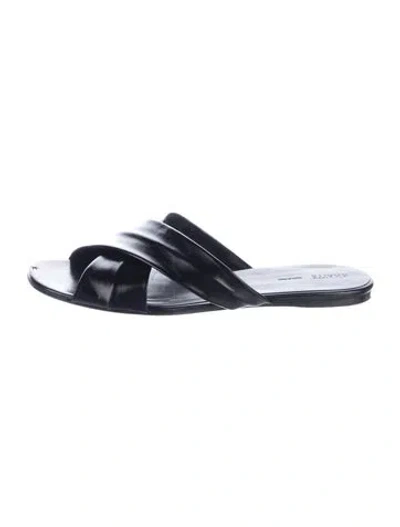 Pre-owned Khaite Leather Slides In Blue