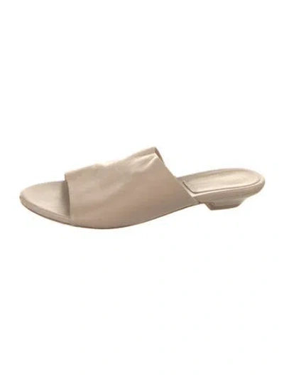 Pre-owned Khaite Leather Slides In Brown