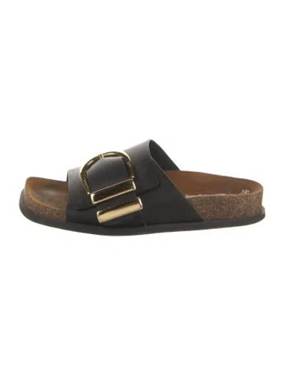 Pre-owned Khaite Leather Slides In Brown