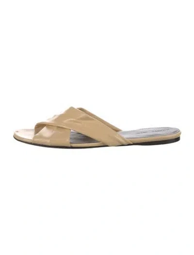 Pre-owned Khaite Leather Slides In Neutrals