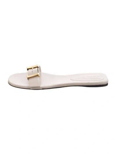 Pre-owned Khaite Leather Slides In Neutrals