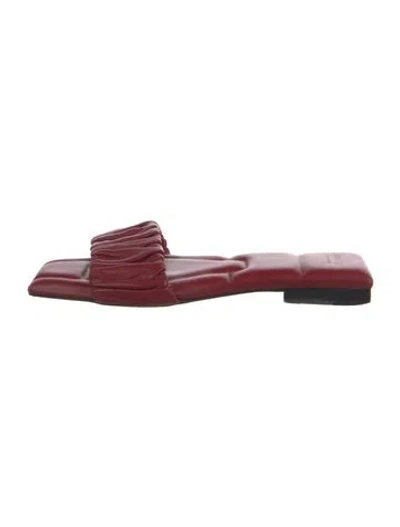 Pre-owned Khaite Leather Slides In Red