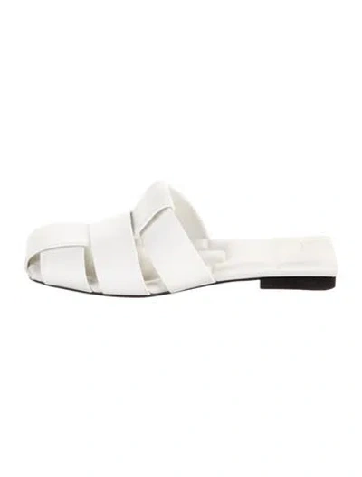 Pre-owned Khaite Leather Slides In White