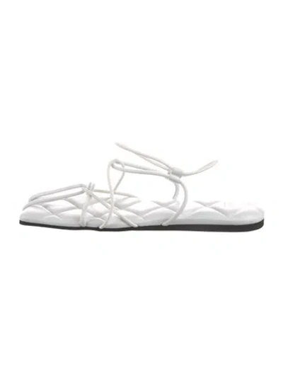 Pre-owned Khaite Leather Slides In White
