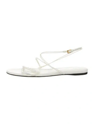 Pre-owned Khaite Leather Slides In White