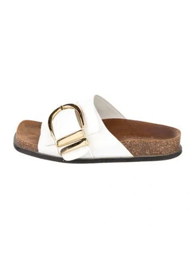 Pre-owned Khaite Leather Slides In White