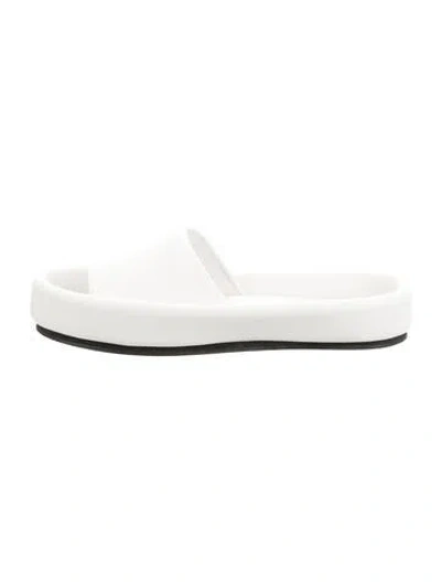 Pre-owned Khaite Leather Slides In White