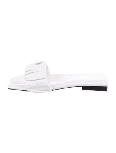 Pre-owned Khaite Leather Slides In White