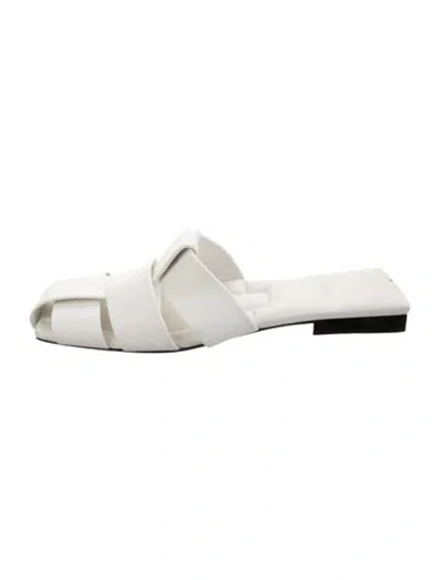 Pre-owned Khaite Leather Slides In White