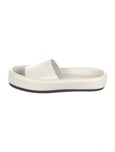 Pre-owned Khaite Leather Slippers In White