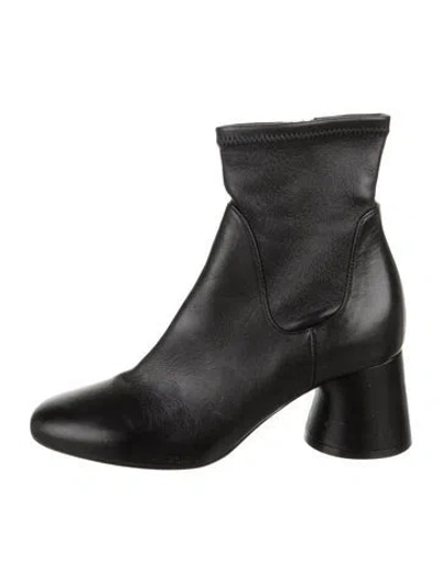 Pre-owned Khaite Leather Sock Boots In Black