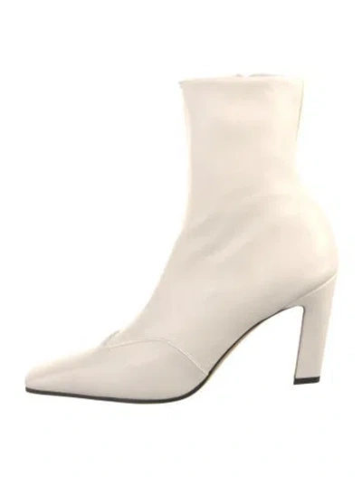 Pre-owned Khaite Leather Sock Boots In Neutral