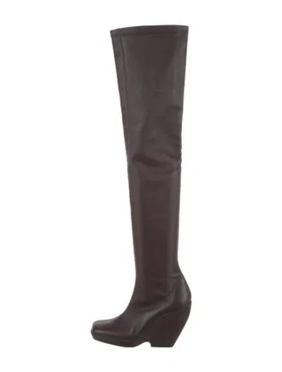 Pre-owned Khaite Leather Sock Boots In Purple