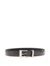 Khaite Leather Square-buckle Belt In Black