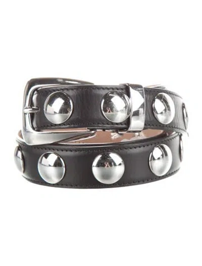 Pre-owned Khaite Leather Studded Accents Belt In Black