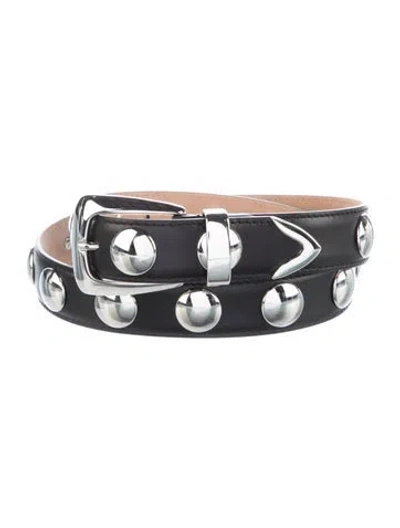 Pre-owned Khaite Leather Studded Accents Belt In Black