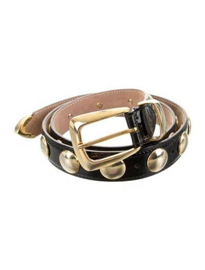 Pre-owned Khaite Leather Studded Accents Belt In Multi