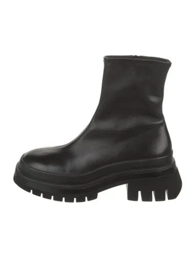 Pre-owned Khaite Leather Studded Accents Combat Boots In Black