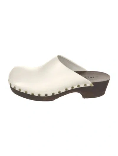 Pre-owned Khaite Leather Studded Accents Mules In Multi