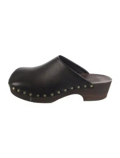 Pre-owned Khaite Leather Studded Accents Mules In Multi