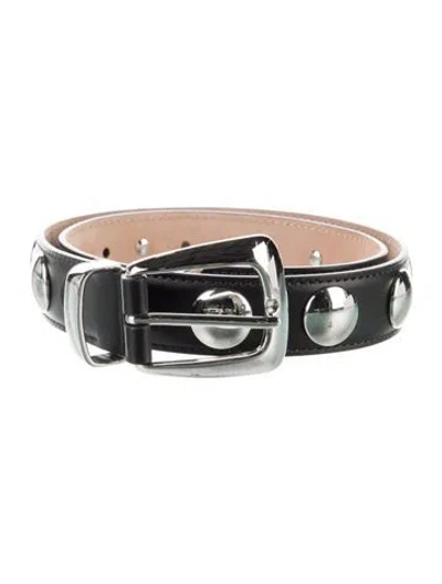 Pre-owned Khaite Leather Studded Accents Waist Belt In Black