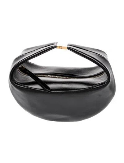 Pre-owned Khaite Leather Top Handle Bag In Black