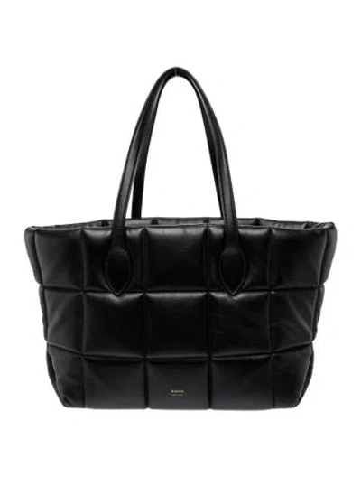 Pre-owned Khaite Leather Tote In Black