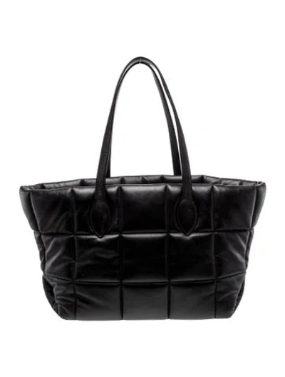 Pre-owned Khaite Leather Tote In Black