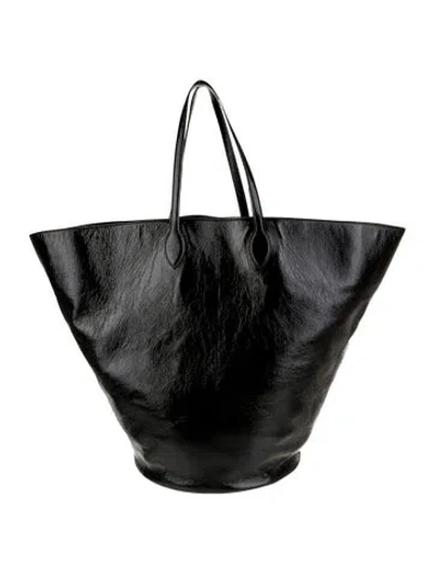 Pre-owned Khaite Leather Tote In Black